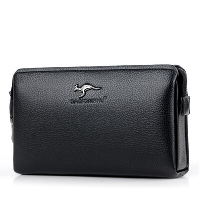 

New kangaroo wallet mens long money wallet leisure business hand bag multi-functional mobile phone bag large capacity hand bag