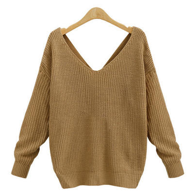 

New Women Casual Long Sleeve Sweater Pullover Loose Tops Blouse Knitwear