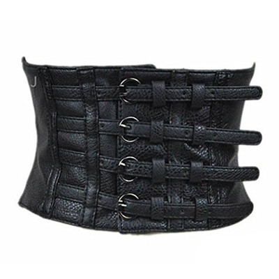 

VOCHIC PU Leather High Waist Wide Belt Corsets for Waist Training
