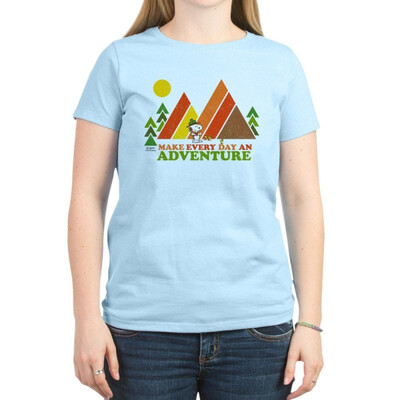 

CafePress - Snoopy-Make Every Day an Adv Womens Light T-Shirt - Womens Cotton T-Shirt Crew Neck Comfortable & Soft Classic Tee