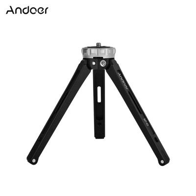 

Andoer MT-02 Mini Desktop Tripod Aluminum Alloy 14" Screw Max Load 15kg 33lbs for DSLR Digital Video Camera DV