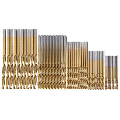 

50pcs High-speed Steel Twist Drill Titanium Coated Woodworking Tool