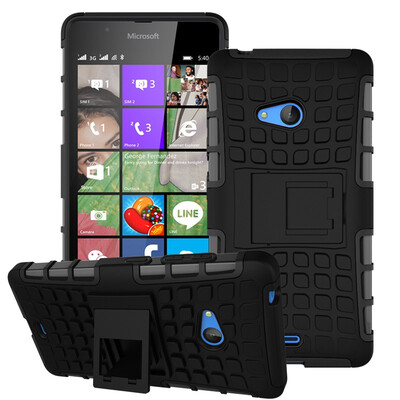 

Fivice Nokia Lumia 540 Case TPU anti-fall tire pattern back clip bracket phone case