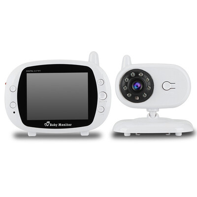 

35 inch MP3 Video Baby Monitor IR Night Vision Colorful LCD Temperature Monitoring Long Distance Two Way Talk Back Baby Monitor