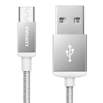 

Продукт выигрывает Micro USB двухсторонний планшетный компьютер для зарядки нейлона NION 1M серебристый серый для Samsung / просо / Huawei и т. Д.