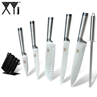 

XYj Kitchen Knife Sharpener 8" Chef Slicing 7" Santoku 5" Utility 35" Fruit Kitchen Knife And Knife Stand Tool Holder