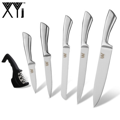 

XYj Kitchen Knife Sharpener Fruit Kitchen Knife 6 Piece Set Stainless Steel Knife Set