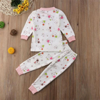 

Newborn Baby Boy Girl Long Sleeve Tops Long Pants 2PCS Outfits Set Clothes