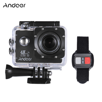 

Andoer AN4000 4K 30fps 16MP WiFi Action Sports Camera 1080P 60fps Full HD 4X Zoom Waterproof 40m 2" LCD Screen 170° Wide Angle Len