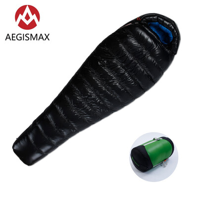 

AEGISMAX D Series White Duck Down Mummy Camping Sleeping Bag Cold Winter Ultralight Baffle Design Camping Splicing