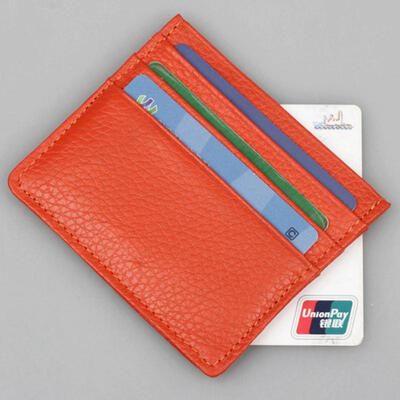 

US Mens Womens Girls Leather Small ID Credit Card Wallet Holder Slim Pocket Case