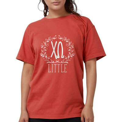 

CafePress - Chi Omega Letters Litt - Womens Comfort Colors Shirt