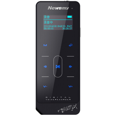 

Newman (Newsmy) RV31 8G black fashion professional recording pen slim body touch panel learning PCM lossless recording micro-HD noise reduction MP3 player