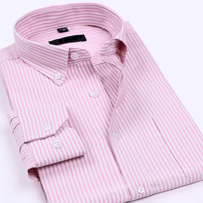 

Men's business casual long-sleeved striped shirt