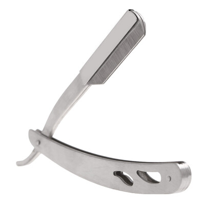 

Stainless Steel Straight Edge Barber Razor Folding Shaving Shaver Without Blade