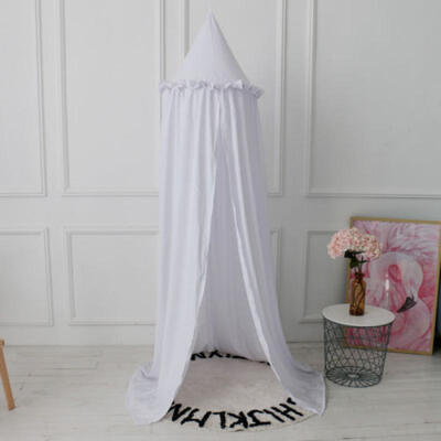 

Kid Baby Bed Canopy Bedcover Mosquito Net Curtain Bedding Round Dome Tent Cotton