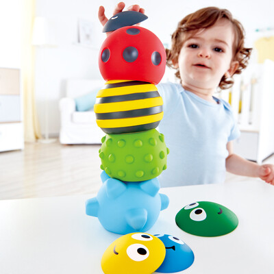 

Germany Hape worm soft rubber touch ball pile tower infant baby massage bath toys a variety of play 6 months E8411 children toys boys&girls birthday holiday gift