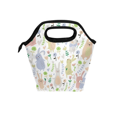 

Lunch Bag Tote Bag Cute Rabbit Travel Picnic Organizer Lunch Holder Handbags Lunch Bag Box for Office