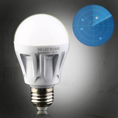 

5W E27 LED PIR Motion Sensor Detection Lamp White Bulb Outdoor Night Light UK