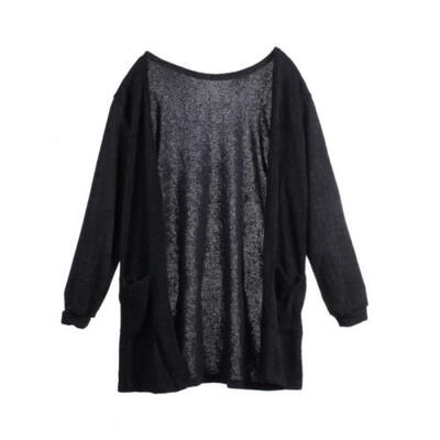

Womens Long Sleeve Loose Knitted Sweater Jumper Cardigan Outwear Coat