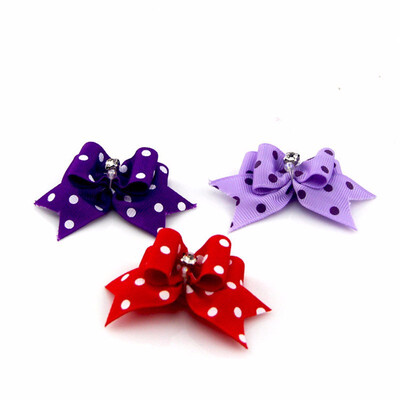 

Dog Hair Bows with Rubber Bands 6pcs