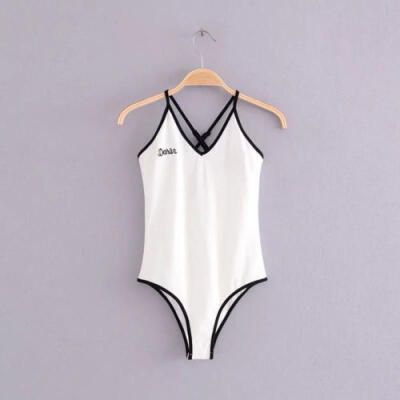 

Womens Sleeveless Bodysuit Leotard Bodycon Bandage Jumpsuit Romper Tops Blouse