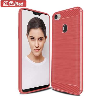 

Fivice OPPO F7 case Brushed carbon fiber silicone anti-fall soft shell phone case
