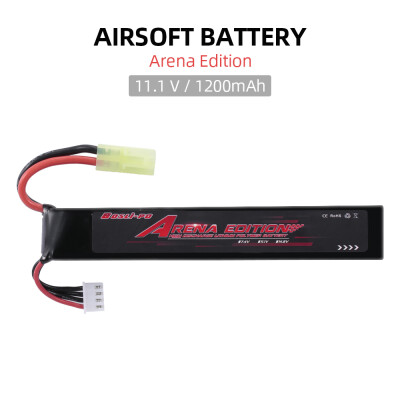 

BosLi-Po 111V 1200mAh Lipo Battery for Airsoft M4 Crane Stock M110 SR25 AK47 MP5K MP5 SCAR M249 M240B M60 G36 M14 RPK PKM L85 AUG