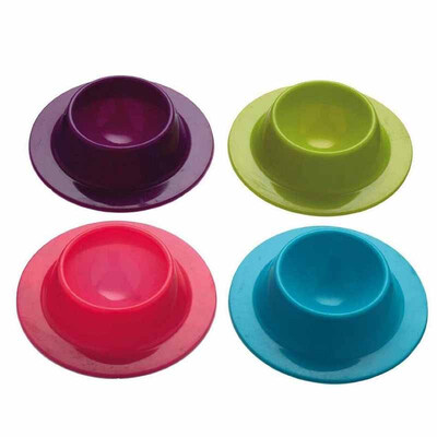 

UpperX Silicone Egg Cups Boiled Eggs Holder Set Kitchen Storage Rack 4 Colors 4 Pcs