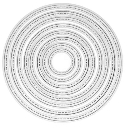 

UpperX 8Pcs Circle Metal Cutting Dies Stencils Decoration Die Cuts Embossing Folder Template Craft