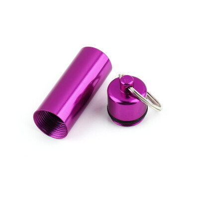 

Aluminum Pill Box Case Bottle Cache Drug Holder Keychain Container Waterproof