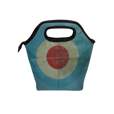 

Insulated Lunch Tote Bag Bull -Eye Travel Picnic Lunch Handbags Portable Zipper Lunch Bag Box