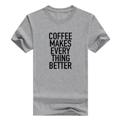 

Coffee Makes Everything Better Funny Men Cotton T-Shirt