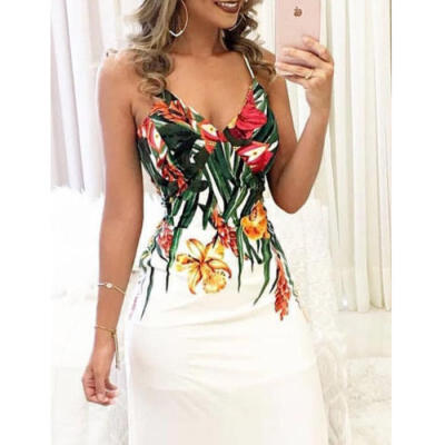 

Womens Summer Boho Casual Long Maxi Evening Party Cocktail Beach Dress Sundress