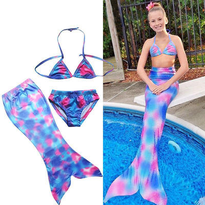 

Baby Girl Kids Swimsuit Mermaid Tail Bikini Set Swimsuit Swimming Costume Outfit