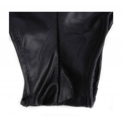 

Women Leather Leotard Bodysuit WetLook Lace up Jumpsuit Catsuit Clubwear Romper