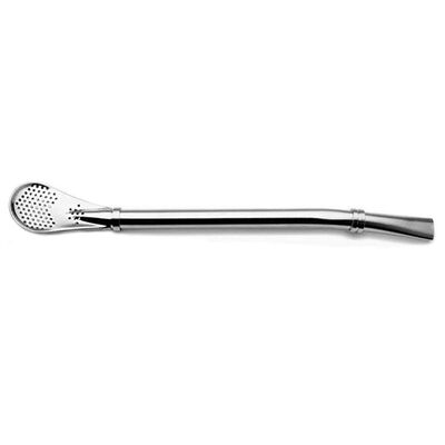 

UpperX 5pcs Stainless Tea Straws Filtered Spoon Drinking Straw Latte Macchiato Drinking Reusable Durable Straw Stirrers Silver