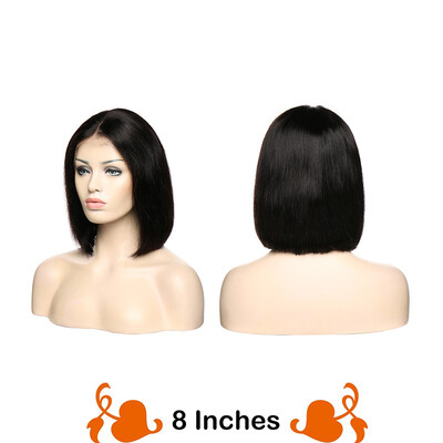 

Blonde Bob Wig Human Hair Brazilian Virgin Hair Short Bob Wig Straight Middle Part Machine Made Human Hair Wigs