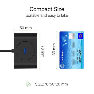 

4-Port USB 30 Travel Hub Splitter Portable Compact for PC Mac Laptop Notebook