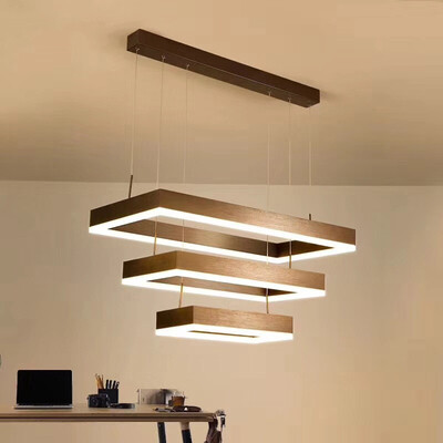 

Baycheer HL487477 Brushed Aluminum Multi Tiered Frame White LED Chandelier 18W 1575"in Brown