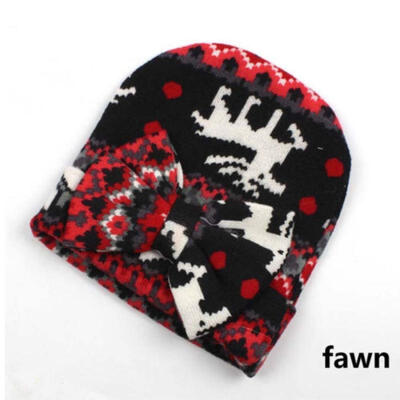 

Baby Girls Infant Striped Soft Hat with Bow Cap Hospital Newborn Beanie