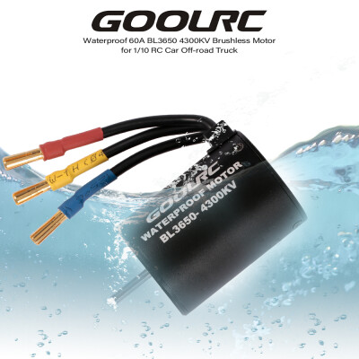 

GOOLRC Waterproof BL3650 4300KV Brushless Motor with 60A ESC for 110 RC Car Off-road Truck