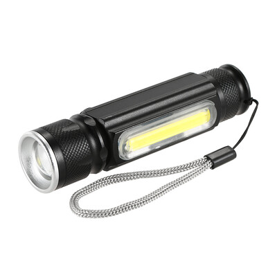 

USB 180LM Flashlight with Magnet Handy LED Flashlight Rechargeable Torch Flash Light Pocket LED Zoom Lamp