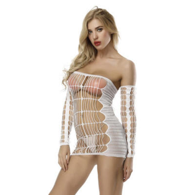 

Womens Sexy Lingerie Fishnet Sleepwear Body Stocking Thigh High Lace Bodysuit