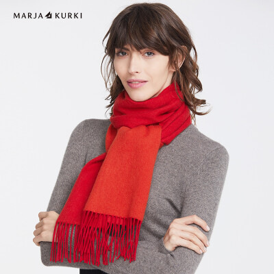 

Maria Gucci MARJA KURKI double-sided cashmere scarf couple classic solid color autumn&winter warm tassel scarf men&women cloud castle 1O542015 orange red orange