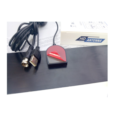 

50 Miles Thin Flat Digital Indoor HDTV Amplified HD TV Antenna ATSC 10ft Black