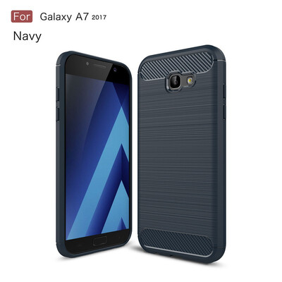 

Fivice Samsung Galaxy A7 2017A720 case Luxury brushed carbon fiber TPU soft shell