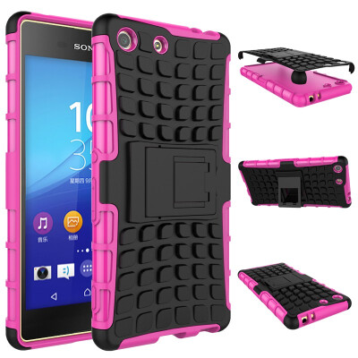 

Fivice Sony M5 Case TPU anti-fall tire pattern back clip bracket phone case