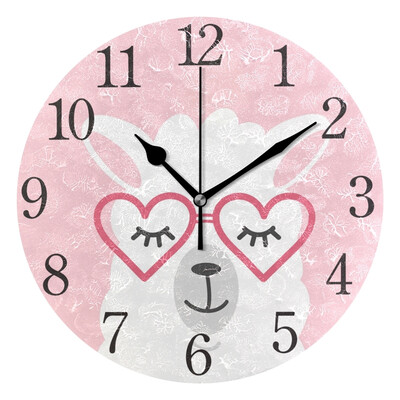 

Wall Clock You Are Llamazing Cute Round Wall Clock Arabic Numerals Design