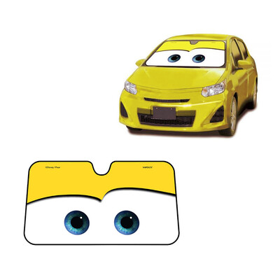 

Eyes Heated Windshield Sunshade Car Window Windscreen Cover Sun Shade Auto Sun Visor Car-covers UV Protection Yellow